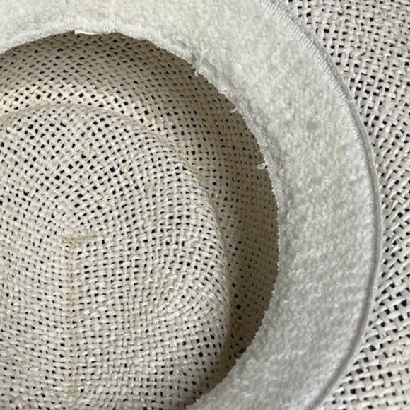Natural Fiber Straw Fedora Casual Sun Hat w/Pleated Green Band - Picture 10 of 15